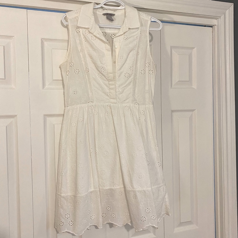 H&M | White Broderie Anglaise/Eyelet Lace Dress
